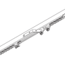 Silent Gliss system 3900 Cord operated aluminium curtain track